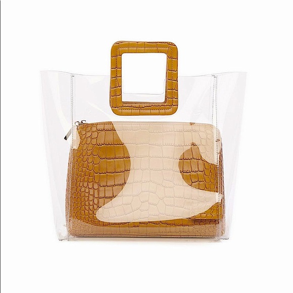 STAUD SHIRLEY BAG IN TAN CROC EMBOSSED - Picture 14 of 15